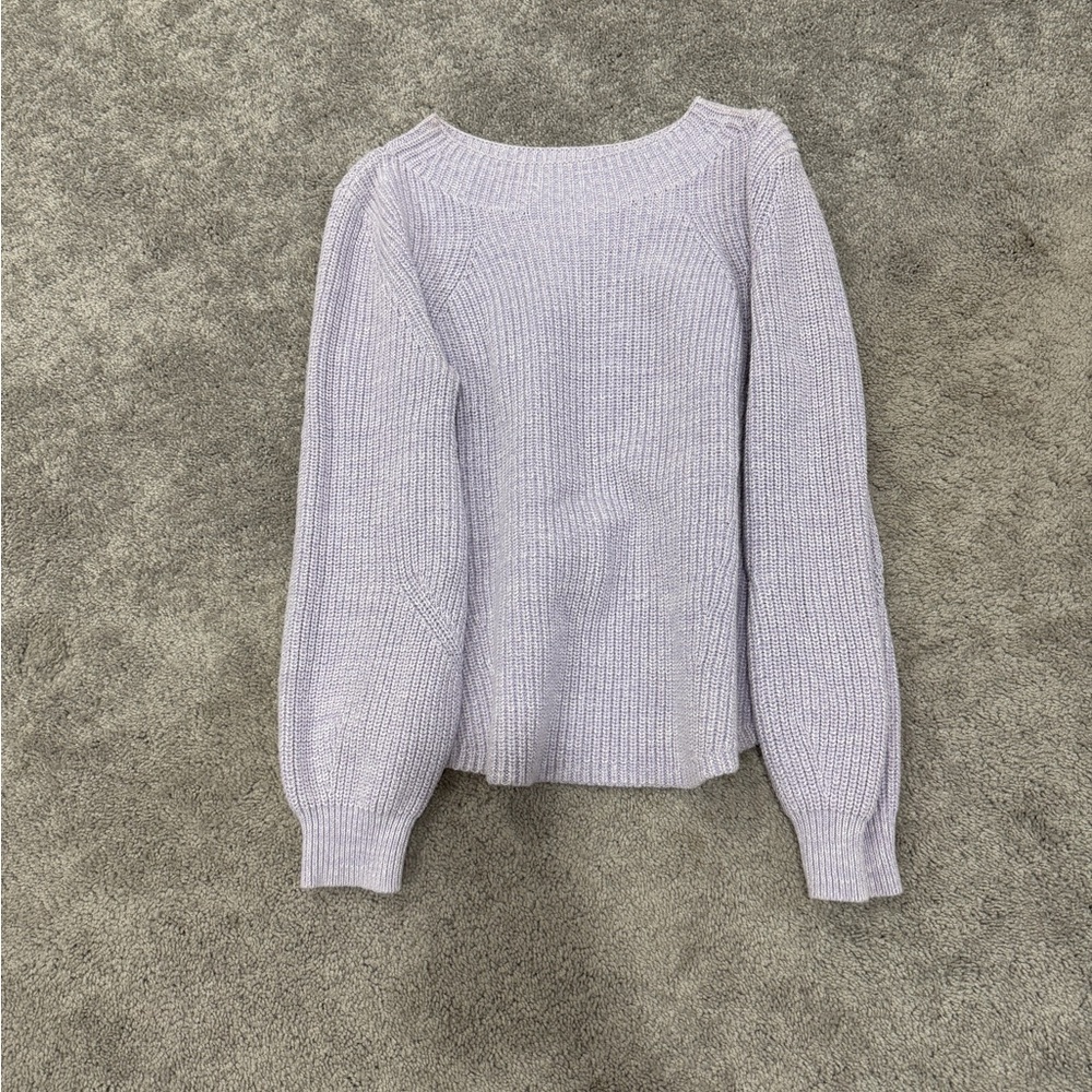 GAP Light Purple Marled Pullover Sweater